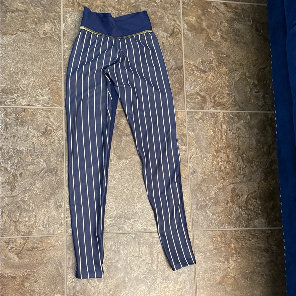 Hipkini Navy Leggings with Gold Accent